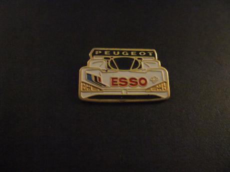 Peugeot rallywagen ( achterkant) sponsor Esso